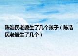陳浩民老婆生了幾個孩子（陳浩民老婆生了幾個）