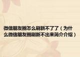 微信朋友圈怎么刷新不了了（為什么微信朋友圈刷新不出來簡(jiǎn)介介紹）