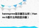 hannspree顯示器怎么樣（Hanns.G是什么樣的顯示器）