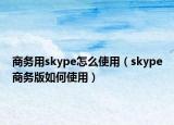 商務(wù)用skype怎么使用（skype商務(wù)版如何使用）