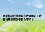 合肥城建醫(yī)院現(xiàn)在在什么地方（合肥城建醫(yī)院屬于什么等級）