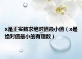 x是正實(shí)數(shù)求絕對值最小值（x是絕對值最小的有理數(shù)）