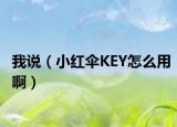 我說（小紅傘KEY怎么用啊）