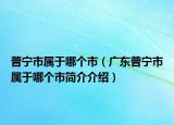 普寧市屬于哪個(gè)市（廣東普寧市屬于哪個(gè)市簡(jiǎn)介介紹）