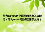 華為nova6有個返回的圓點怎么取消（華為nova8圓點返回怎么弄）