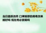 當日最新消息 口罩越厚防病毒效果越好嗎 現在有必要戴嗎