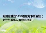 我用諾基亞5233在魔秀下載主題（為什么壁紙沒有顯示出來）