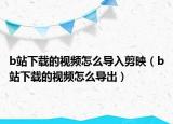 b站下載的視頻怎么導(dǎo)入剪映（b站下載的視頻怎么導(dǎo)出）