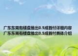 廣東東莞有樓盤(pán)推出0.5成首付詳細(xì)內(nèi)容 廣東東莞有樓盤(pán)推出0.5成首付具體介紹