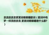 親親的親親緊緊閉著眼睛歌詞（歌詞中有夢一樣親的親親,緊緊閉著眼睛是什么歌?）