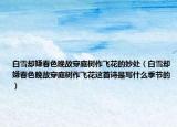 白雪卻嫌春色晚故穿庭樹作飛花的妙處（白雪卻嫌春色晚故穿庭樹作飛花這首詩是寫什么季節(jié)的）