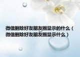 微信刪除好友朋友圈顯示的什么（微信刪除好友朋友圈顯示什么）