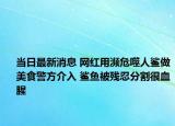 當(dāng)日最新消息 網(wǎng)紅用瀕危噬人鯊做美食警方介入 鯊魚被殘忍分割很血腥