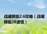 戰(zhàn)魂降臨2.6攻略（戰(zhàn)魂降臨28波怪）