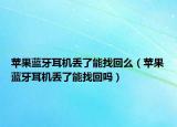 蘋果藍牙耳機丟了能找回么（蘋果藍牙耳機丟了能找回嗎）
