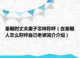 秦朝時(shí)丈夫妻子怎樣稱呼（在秦朝人怎么稱呼自己老婆簡介介紹）