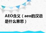 AEO含義（aeo的漢語是什么意思）