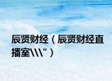 辰賢財(cái)經(jīng)（辰賢財(cái)經(jīng)直播室\