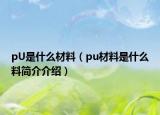 pU是什么材料（pu材料是什么料簡介介紹）