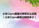 小米11pro屏幕分辨率怎么設(shè)置（小米11pro屏幕分辨率多少）