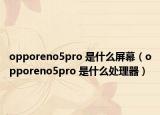 opporeno5pro 是什么屏幕（opporeno5pro 是什么處理器）