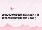 微信2020年度數(shù)據(jù)報(bào)告怎么弄（微信2020年度數(shù)據(jù)報(bào)告怎么查看）