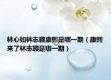 林心如林志穎康熙是哪一期（康熙來了林志穎是哪一期）