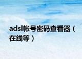 adsl帳號密碼查看器（在線等）