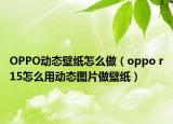 OPPO動(dòng)態(tài)壁紙?jiān)趺醋觯╫ppo r15怎么用動(dòng)態(tài)圖片做壁紙）