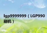 lgp9999999（LGP990刷機(jī)）