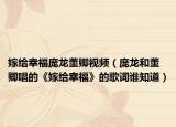 嫁給幸福龐龍董卿視頻（龐龍和董卿唱的《嫁給幸?！返母柙~誰知道）