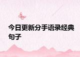 今日更新分手語錄經(jīng)典句子