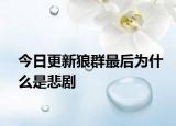 今日更新狼群最后為什么是悲劇