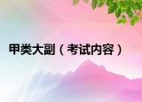 甲類大副（考試內(nèi)容）