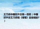 王乃恩中國好聲音第一首歌（中國好聲音王乃恩唱《慢慢》是誰唱的?）