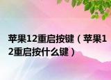 蘋果12重啟按鍵（蘋果12重啟按什么鍵）