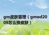 gm皮膚管理（gmod2009怎么換皮膚）