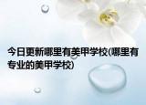 今日更新哪里有美甲學校(哪里有專業(yè)的美甲學校)