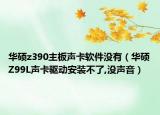 華碩z390主板聲卡軟件沒有（華碩Z99L聲卡驅(qū)動安裝不了,沒聲音）