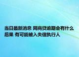 當(dāng)日最新消息 網(wǎng)商貸逾期會(huì)有什么后果 有可能被入失信執(zhí)行人