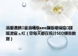 涓嬮潰鍝釜涓嶆槸seo鏁版嵁緇熻鍒嗘瀽宸ュ叿（您每天都在統(tǒng)計(jì)SEO哪些數(shù)據(jù)）