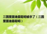 三國里面誰最聰明被殺了（三國里面誰最聰明）
