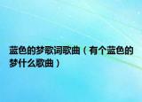 藍(lán)色的夢(mèng)歌詞歌曲（有個(gè)藍(lán)色的夢(mèng)什么歌曲）