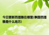 今日更新芭提雅在哪里(泰國(guó)芭提雅是什么地方)
