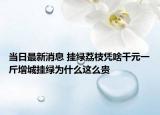 當(dāng)日最新消息 掛綠荔枝憑啥千元一斤增城掛綠為什么這么貴