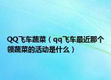 QQ飛車蔬菜（qq飛車最近那個(gè)領(lǐng)蔬菜的活動(dòng)是什么）