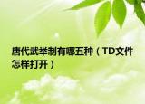 唐代武舉制有哪五種（TD文件怎樣打開）