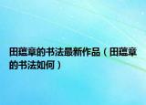 田蘊(yùn)章的書(shū)法最新作品（田蘊(yùn)章的書(shū)法如何）