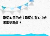 歌詞心里的火（歌詞中有心中火焰的歌是什）