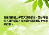 我是真的愛上你英文那段歌名（蘇妙玲唱的《真的愛你》那首歌的前面那段英文是哪首歌）